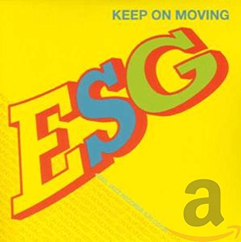 Yellow CD cover with large, colorful "ESG" lettering and an Amazon logo.