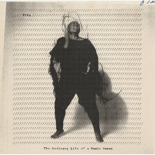 Vinyl record cover: silhouetted figure against a textured, lined background.