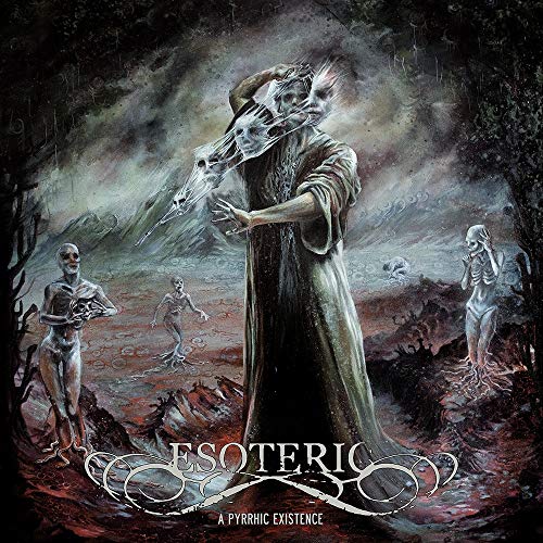 Dark fantasy album cover featuring a spectral figure and desolate landscape.