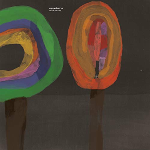 CD cover with abstract painting of two colorful, layered shapes.