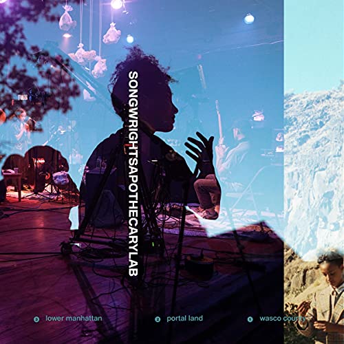 CD cover for Esperanza Spalding’s “SONGWRIGHTS APOTHECARY LAB” with silhouette and collage.