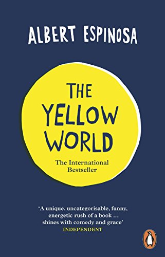 Book cover: "The Yellow World" with a large yellow circle and blue background.