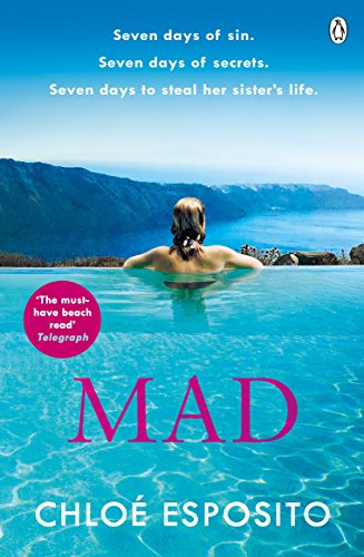 Book cover: woman in a pool overlooking mountains, title "Mad" in pink.