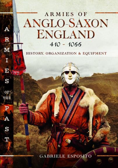 Book cover depicting an Anglo-Saxon warrior with spear and helmet.