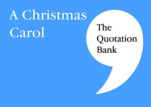 Blue cover with the text A Christmas Carol and a white speech bubble icon.