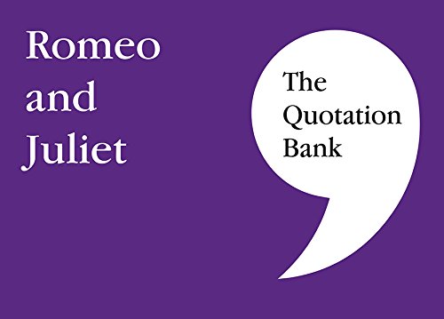 Purple cover with white text: "Romeo and Juliet" and a quotation bubble.