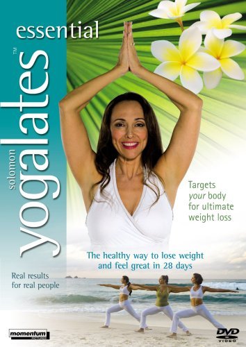 DVD cover featuring a woman in a yoga pose on a beach.