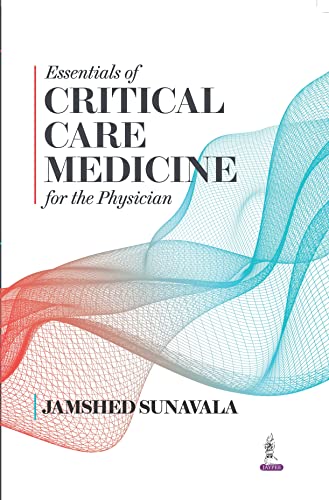 Book cover: "Essentials of Critical Care Medicine for the Physician," blue and red design.