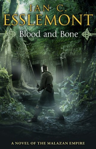 Book cover: armored figure in a lush, overgrown ruin.