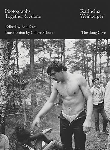 Book cover featuring a black and white photograph of young men in a forest.
