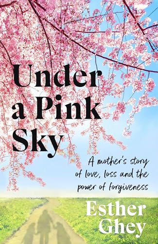 Book cover: pink blossoms, a country road, and two figures walking away.