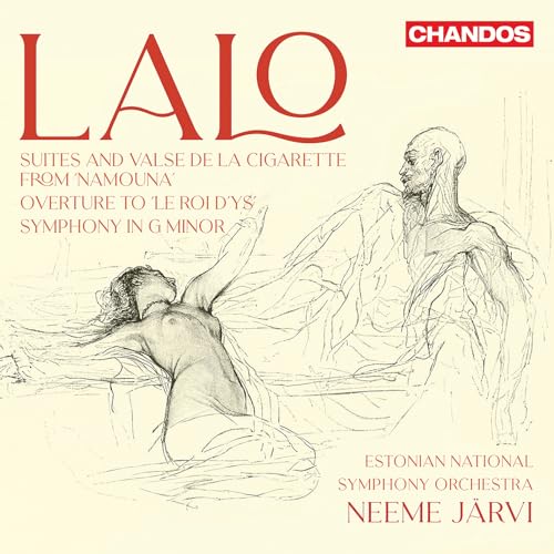 CD cover for Edouard Lalo orchestral works with sketched figures.