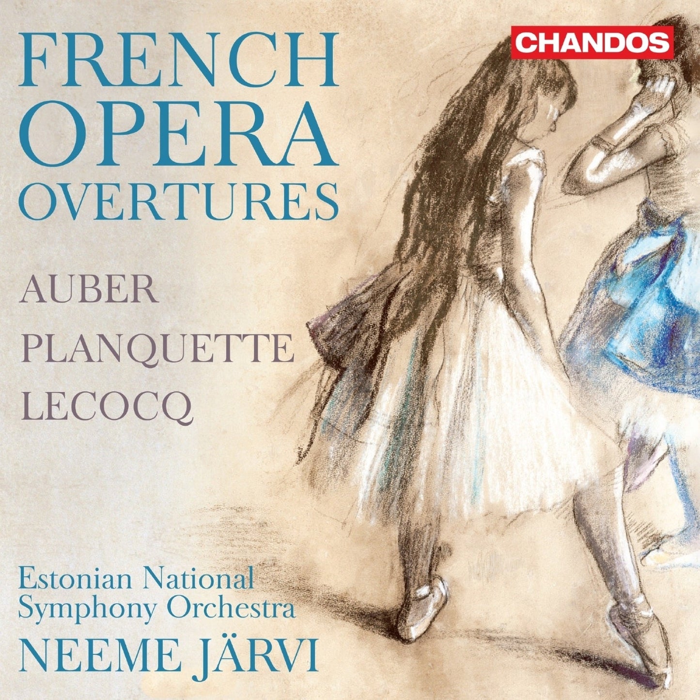 CD cover for Estonian National Symphony Orchestra performing French opera overtures.