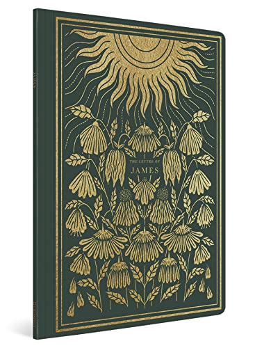 Dark green journal with gold floral and sun design, titled "James".