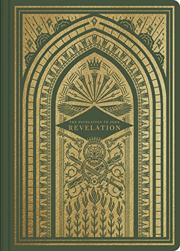 Green journal with gold foil detailing and the word "Revelation" centered.
