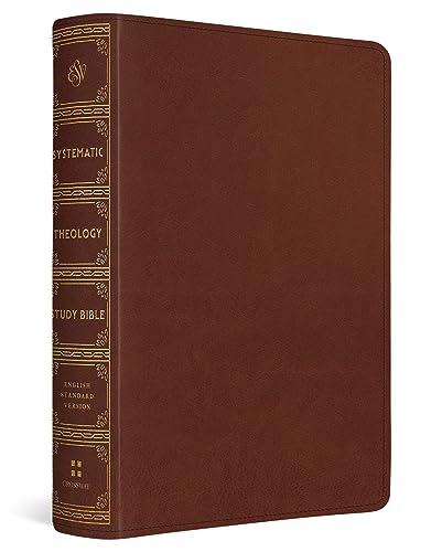 Chestnut-colored leather-bound Bible with gold lettering and decorative spine.