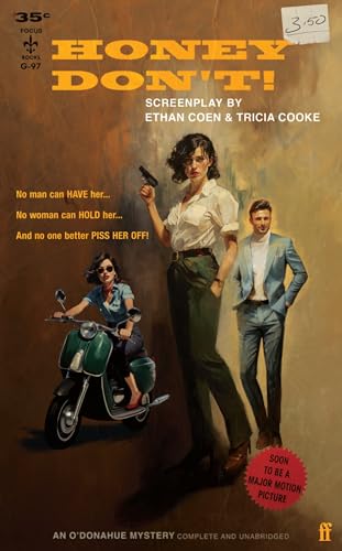 Vintage paperback cover with figures, a motorcycle, and a handgun.
