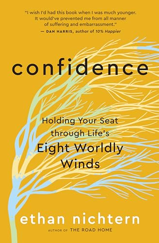 Book cover with title "Confidence" and abstract tree branch illustration.