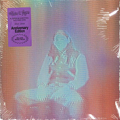 Vinyl record cover with a purple sticker featuring a person in a varsity jacket.