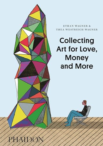 Book cover with colorful geometric sculpture and a person sitting.