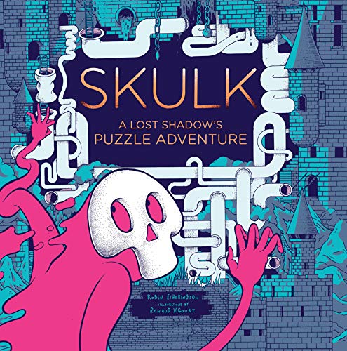 Book cover: skull, ghostly figure, and winding pipes against a castle backdrop.