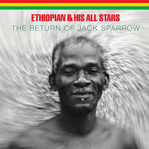 Album cover featuring a black and white portrait of a man against radial motion.