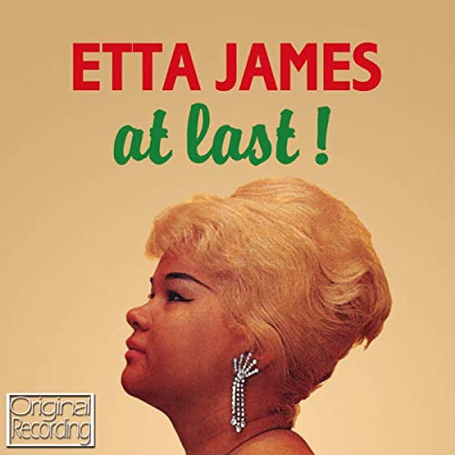 Etta James “At Last” album cover, profile of a woman with blonde hair.