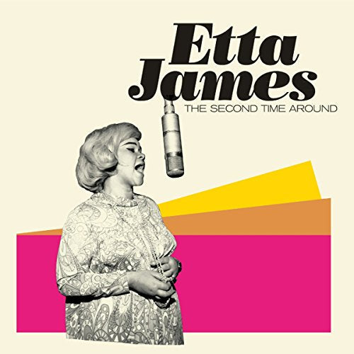 Etta James album cover featuring a portrait of the singer at a microphone.