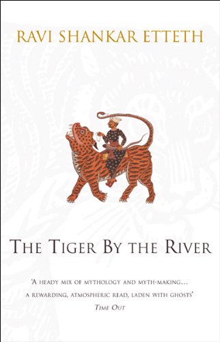 Book cover: orange tiger with a turbaned rider, white background, text.