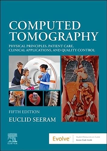 Book cover: “Computed Tomography” with CT scan images and medical staff.