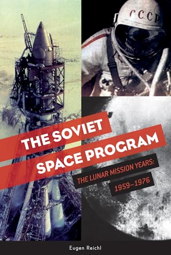 Book cover: Soviet rocket, cosmonaut, moon surface, and title text.