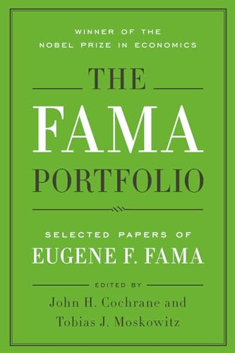 Green book cover with white text: "The Fama Portfolio" and author's name.