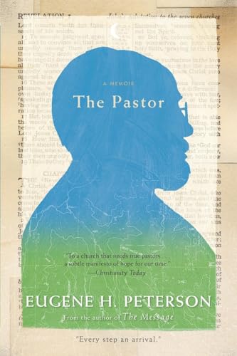 Book cover: blue and green silhouette of a man’s profile, titled “The Pastor.”