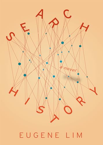 Book cover for "Search History" with abstract red lines and blue dots.
