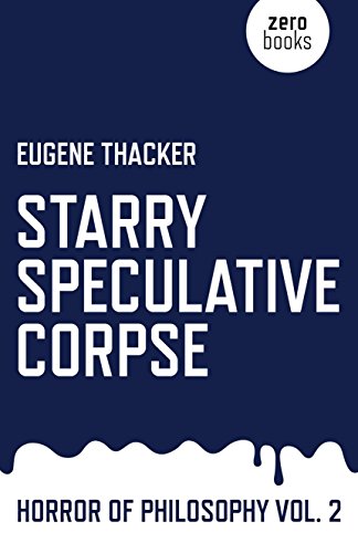 Book cover: dark blue background with white text and dripping black shape.