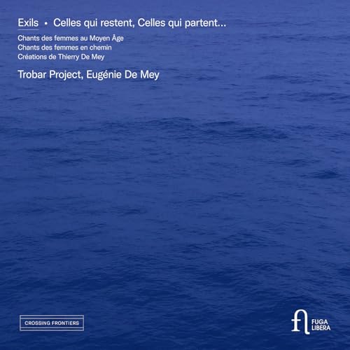 CD cover: blue water texture with white French text and logos.
