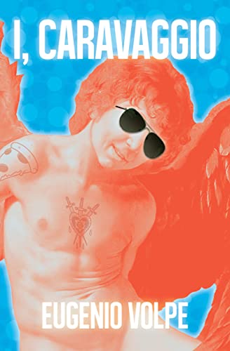 Book cover: man with angel wings and sunglasses, orange tones.