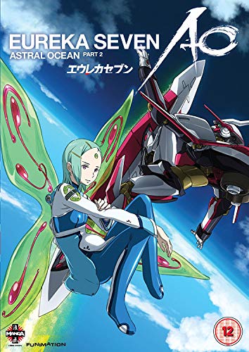 Anime DVD cover featuring a woman with large wings and a red robot.