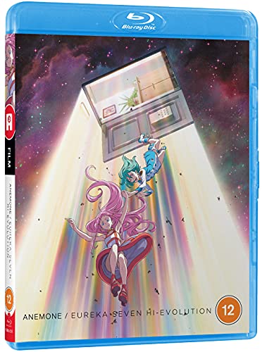 Blu-ray cover for "Anemone," featuring two anime characters in flight.
