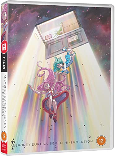 DVD cover featuring two anime girls flying towards a glowing doorway.