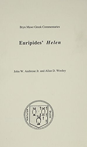 Book cover for “Helen” by Euripides, with a crest at the bottom.