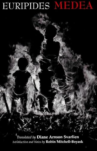 Book cover for "Medea" depicting a silhouetted figure with flames.