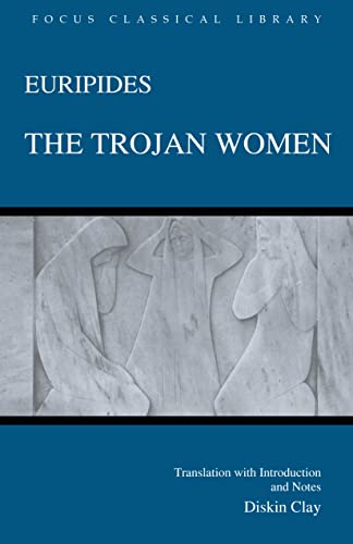 Book cover for Euripides' The Trojan Women featuring a classical stone relief of women.