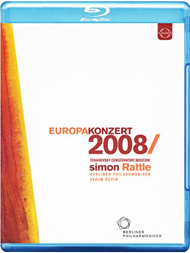 Blu-ray case for "Europa Konzert 2008" featuring orange and white text.