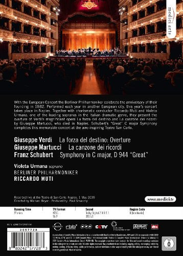 DVD cover for "Europakonzert 2009" featuring a concert hall and orchestra.