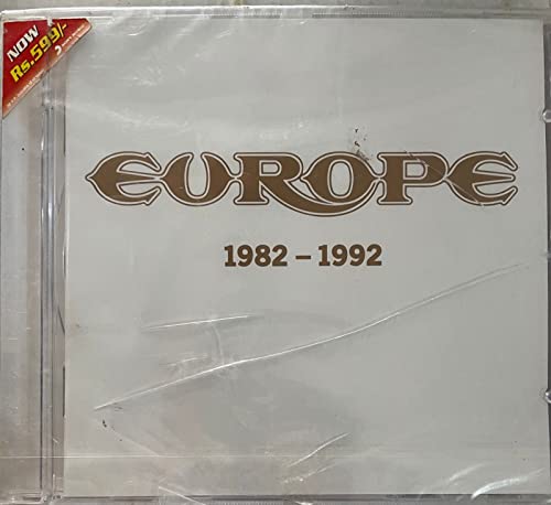 CD case for “Europe 1982-1992” with gold lettering and price tag.