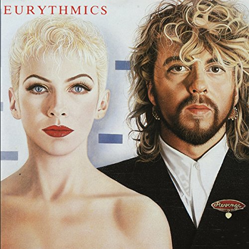Eurythmics “Revenge” vinyl album cover featuring portraits of Annie Lennox and Dave Stewart.