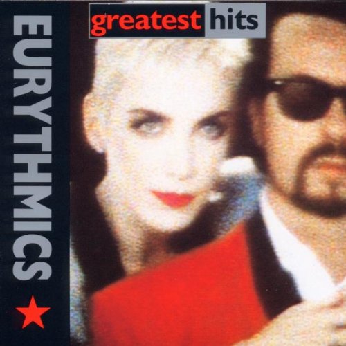 Eurythmics Greatest Hits CD cover with portraits of Annie Lennox and Dave Stewart.