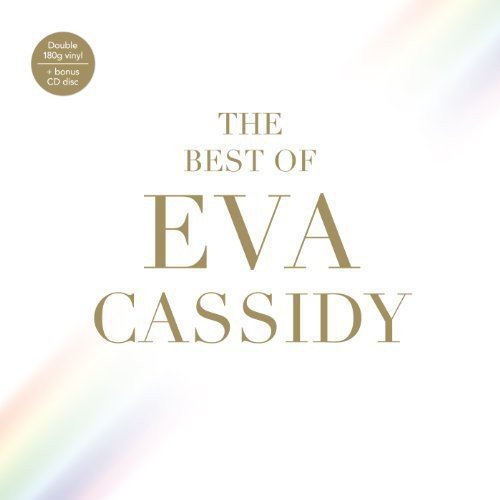 White album cover with gold text "The Best of Eva Cassidy" and small gold details.