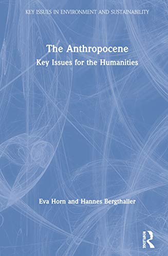 Book cover for “The Anthropocene” with abstract blue and white swirls.